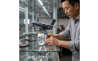 1/100 Aircraft Model with Stand Cast Metal Plane Model with Base Detailed for Study Room