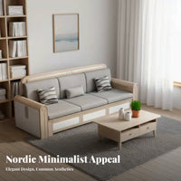 Corner Couch with Chaise Longue sturdy Wood Frame L-Shaped Sectional Couch Nordic design Sofa Set for Families, Homeowners, Lounge Area, Small Spaces
