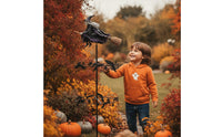 Spooky Witch Wind Wind Spinner Kinetic Wind Wind Spinner with Witch Topper Whimsical Halloween Lawn Ornament Fantasy for Decorators