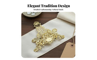 Ancient Design Headdress Material Color-Retaining Alloy Hairpin Base DIY Hair Crown Base Ornate Filigree Crane Hair Comb Finding