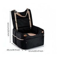 Portable Pet Booster Seat Safe Restraint Straps Car Pet Bed Safety Tether Travel Dog Seat Soft Cover for Medium Dogs, Road Trip