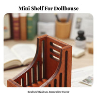 Scene Prop 1/12 Scale Bookshelf Realistic Feature Miniature Bookshelf Feature Ed Craftsmanship for Doll Collectors, Adults, Roombox