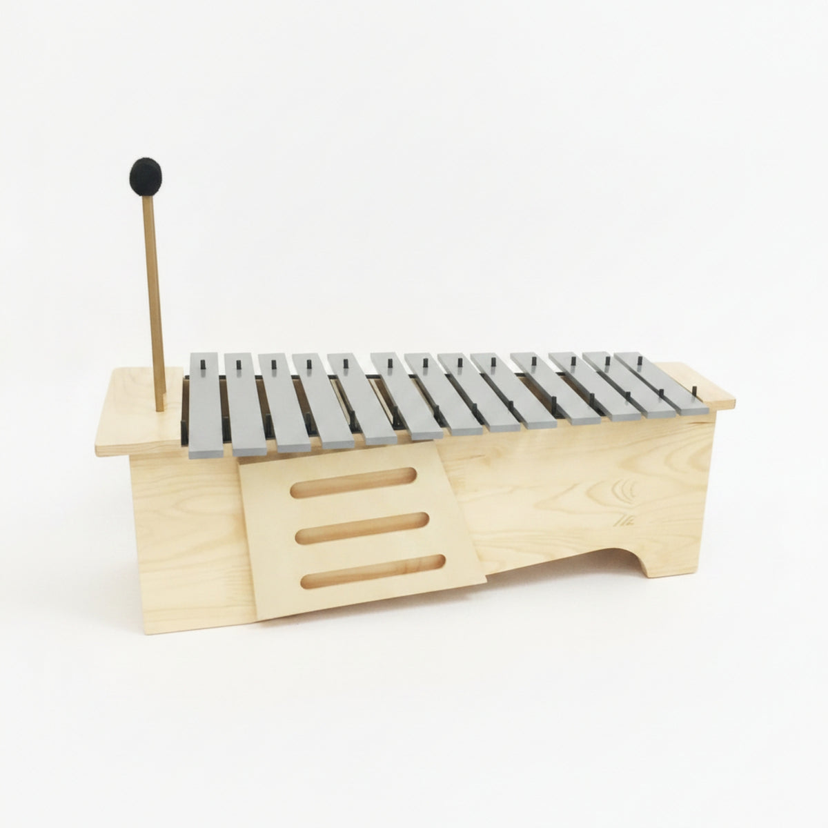 13 Tone Xylophone Sound Slots Aluminum Bar Xylophone Wood Frame