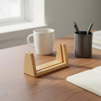 Multi-Purpose Wood Calendar Holder Minimalist Design U-Shaped Display Base Rustic Design Solid Wood Phone Base Portable for Office