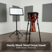 African Drum Stand Universal Adjustable Sturdy Construction Hand Drum Holder for Beginners, Percussionists