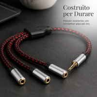 3.5mm Audio Headphone Splitter Cable 1 Female to 3 Female Extension Adapter