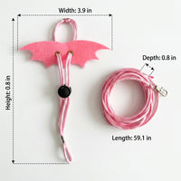 Fin-design Small Pet Harness, Adjustable Bunny Harness and Lead Set for Guinea Pigs, PP Fin Design with 150 cm Leash and Clip for Rodents