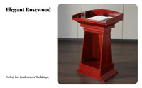 Modern Design Wooden Speech Stand Professional Look Floor Standing Podium Fine Workmanship Conference Presentation Desk Stable Design for Presenters, Event Hosts, Classrooms, Classroom, Lecture Halls, Auditoriums