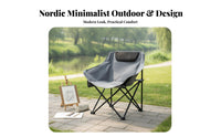 Foldable Design Collapsible Moon Chair Lightweight Camping Stool Easy Setup Outdoor gear sturdy for Art Students, Travelers, Fishing, Sketching, Picnics, Outdoors
