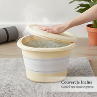 Jie Li Ya Foldable Foot Bath Bucket, 10L Portable Insulated Foot Soaking Tub for Travel and Home Use