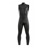 Sleeveless Wetsuit Glossy Front Zip Wetsuit Form Fitting Suit for Diving