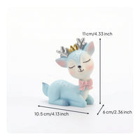 Whimsical Deer Figurine Tabletop Deer Figurine with Antlers Matte Decor Compact for Homeowners, Collectors