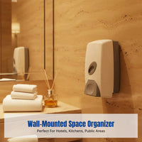 Manual Soap Dispenser, Wall-Mount, ABS, Hotel Bathroom, Space-Saving