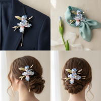 Handmade Silk Velvet Iris Brooch / Hair Clip - Intangible Cultural Heritage Craft