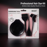 Professional Hair Dye Bowl and Brush Set, Four Piece Cosmetology Kit with Tint Tools, Salon Grade Coloring Supplies for Hairdressers