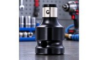 Knurled Square Drive Hex Adapter Metal Socket to Bit Adapter Compact Impact Wrench Converter Cylindrical