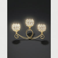 3-Arm Candelabra Gold Candelabra Centerpiece Classic for Weddings