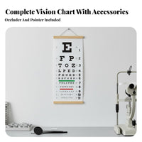 Long-Lasting PVC Material Snellen Eye Chart High-Clarity Print Visual Acuity Chart Washable for Optometrists, Kids, Medical Office, School