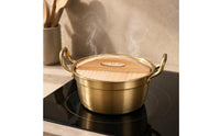 Double Handle Ramen Pot Round Cooking Gear Small