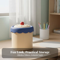 Mini Desktop Trash Can Space Saving Desktop Trash Can Portable Small Office Waste Bin for Children, Students, Dorm Room, Dressing Table, Lavatory