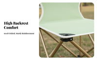 Lightweight extremely lightweight Camp Chair Foldable Design Folding Camp Stool With rearrest Camping Seat Quick Setup for Campers, rearpackers, Fishing, Hiking, Beach, Gardening
