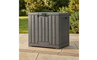 Outdoor Storage Box Resin Storage Box with Hinged Lid Sturdy Furniture for Backyard