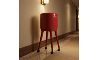 Rolling Trash Can Tall-Legged Lidded Trash Can Waste Container Removable Inner Container Caster Wheels