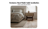 Wabi-Sabi Design Woven-Front Cabinet Retro Aesthetic Wicker Basket Drawer Unit Boho Aesthetic Bedside Table Easy to Care for Guesthouse Operators, Homeowners, Bedroom, Living Room, Hallway, Nursery