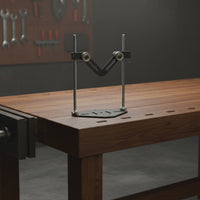 V-Shaped Roller Stand Smooth Rotation Log Rotating Stand Stable Structure Adjustable Height Material Support for Metalworkers, DIY Enthusiasts, Garage