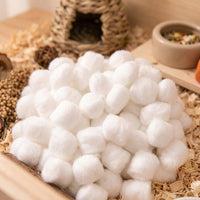 Defatted Cotton Wool Cotton Balls, Pretty Cotton Wool Balls 100s for Hamster Nesting, High Absorbency Winter Warmth for Hedgehog Sugar Glider