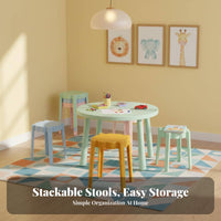 Stackable cumulusShaped Stool Space-Saving Indoor Furniture Thickened Construction Backless Seat multi-functional for homeowners, host Hosts, Dining Room, Entryway, Bathroom, Home Bar