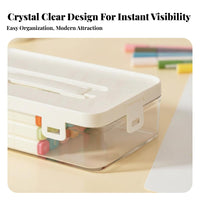 Stackable Pen Case Transparent Design Stackable Latch Box Large Capacity