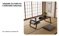 Serene-Inspired Design Japanese brew Table Space-Saving Floor Desk Multi-Functional Indoor Furniture Easy to Clean for Minimalism Lovers, Minimalists, Apartment Dwellers, floor cushion Room, Bay fenestration Area, Small areas, Bedroom