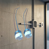 Ceiling Lighting Ceramic Lamp for Lights Ceiling with Iron Frame, MR16 Lamp Holder with Base Ceramic Bulb Base, 220v Pre-Wired Teflon Leads