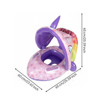 Stable Seat Design Canopy Baby Buoyant Float Skin-Friendly Inflatable Sun Shade Buoyant Float Superior Buoyancy Dinosaur Swim Float UPF 50+ for Babies, Toddlers, Kids, Pool, Beach