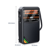 Compact 3-Band Portable Radio Carrying Strap AM Frequency Modulation and AM Shortwave Radio Battery Powered Audio Gadget Loud Clear Sound