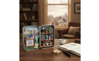Commemorative Edition USA 250th Anniversary 3D Miniature Display Portable Design Pocket Tin 3D Miniature Display Intricate Details 3D Miniature Scene Tin Unique Gift for Collectors, Desktop, Bookshelf, Display Cabinet