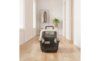 Pet Travel Crate with Wheels Hard-Sided Wheeled Pet Carrier Ventilated Dog Crate with Wheels for Professional , Domestic Training