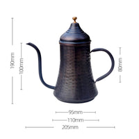 Handmade Gooseneck Coffee Pot Fitted Lid Gooseneck Coffee Kettle