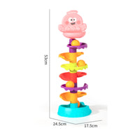 Ball Drop Toy with Launcher 9-Level Spiral Structure Ball Drop Toy Multicolor Plastic for Toddlers, Playroom, Home