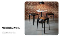 Light Luxury Design Stackable Saddle Stool Space-Saving Backless Saddle Stool Modern Design Dining Seat Long-Lasting Construction for Guests, Homeowners, Restaurant Owners, Living Room, Waiting Area, Kitchen, Basement