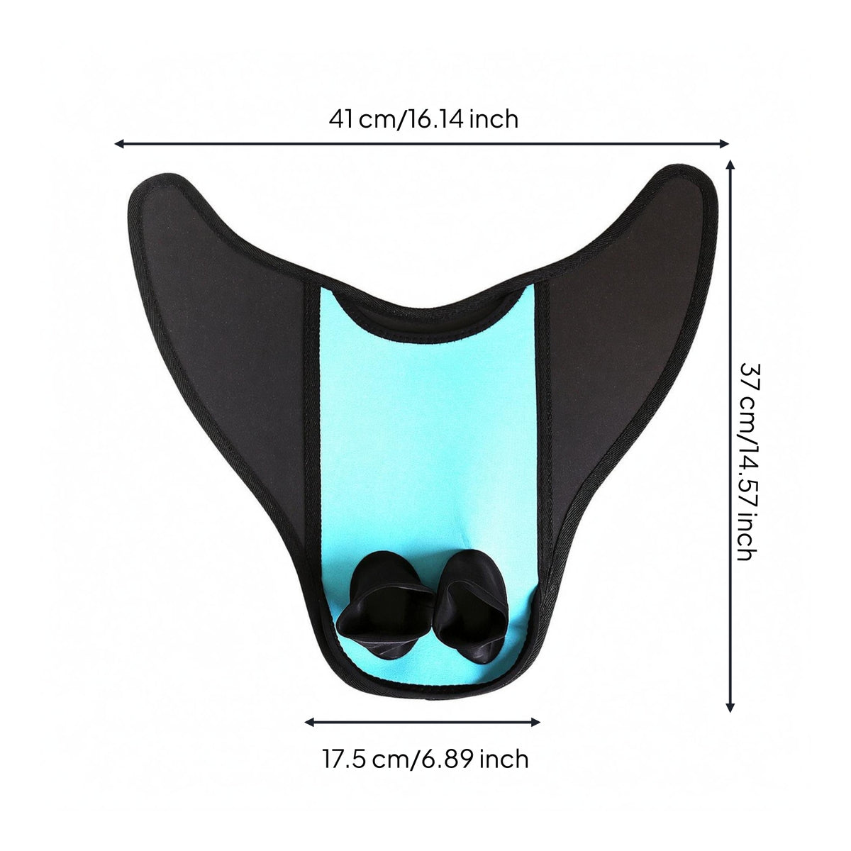 Black and Blue Mermaid Swim Tail Smooth Surface Mermaid Tail Lightweight Two-Opening Fin Compact for Swimming