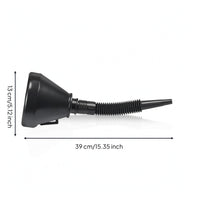 Universal Motorcycle Fuel Funnel Multi-Use Plastic Funnel with Narrow Outlet Portable Sturdy for Drivers, Motorcyclists, Mechanics, Garage, Roadside Emergency, Workshop