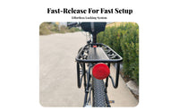 Lightweight Aluminum Alloy Cycle Rear Rack Includes Reflector Mountain Bike Luggage Carrier Side Protection Guards Rear Bike Rack Universal Fit for Commuters, Touring, Commuting, Travel