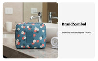 Waterproof Toiletry Case Fashionable Patterns Zippered Travel Wash Bag Lightweight Portable Makeup Organizer for Women, Adults, Vacation, Airport, Gym