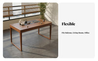 Traditional Craftsmanship Chinese Design Tea Table and Chairs Finely Polished Kung Fu Tea Table Set Zen Design Wooden Furniture Set for Meditators, Cultural Enthusiasts, Homeowners, Balcony, Living Room, Office, Bay Window Area