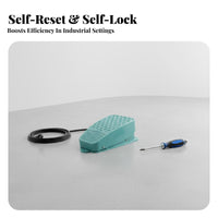 Non-Slip Base Sewing Machine Foot Controller Plug and Play Electric Foot Pedal Switch Silver Contacts Hands-Unrestricted Power Switch for DIY Enthusiasts, Technicians, Workshop, Factory, Assembly Line, Woodworking