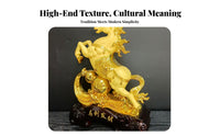 Auspicious Meaning Chinese Wealth Horse Ornament Meaningful Gift Feng Shui Horse Ornament Intricate Details for New Homeowners, Office, Desk