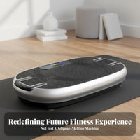 Fitness Vibration Base with Handles Music Motion Plate Exercise Machine Low-Profile Design Fitness Oscillator Exercise Machine for Home Gym