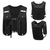 Lightweight Trail Running Hydration Vest Multiple Pockets Long-Distance Water Vest Adjustable Straps Hydration Backpack Breathable for Runners, Cyclists, Hikers, Hiking